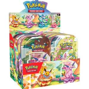 pokemon tcg 美版 scarlet & violet sv8.5 prismatic evolutions mini tin box (8 tins per box)